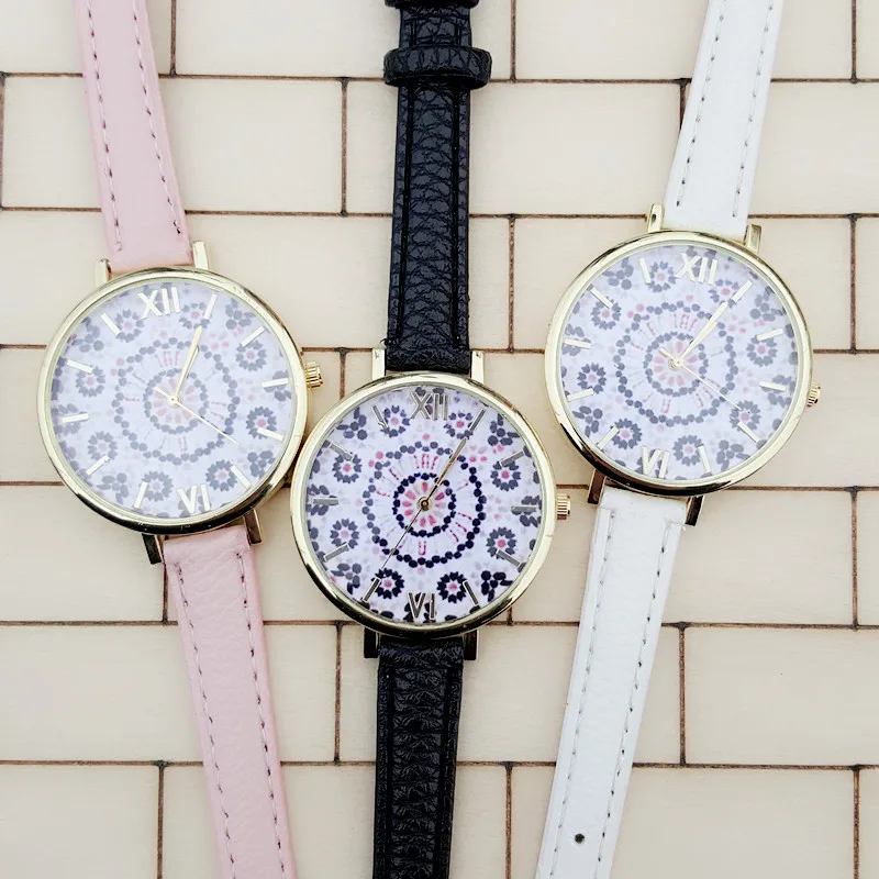 2016 Newest Bohemian Strap Watch, Little Flower Daisy Pattern Dial Thin Slim Leather Band Women Dress Quartz Watch Geneva Watch
2016 Newest Bohemian Strap Watch, Little Flower Daisy Pattern Dial Thin Slim Leather Band Women Dress Quartz Watch Geneva Watch