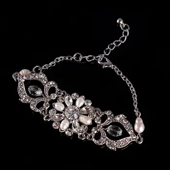 SLBRIDAL Gorgeous Art Deco Alloy Pearl Rhinestones Bridal Wedding Stretch Bracelet Crystal Bangle Bridesmaids Women Jewelry
SLBRIDAL Gorgeous Art Deco Alloy Pearl Rhinestones Bridal Wedding Stretch Bracelet Crystal Bangle Bridesmaids Women Jewelry