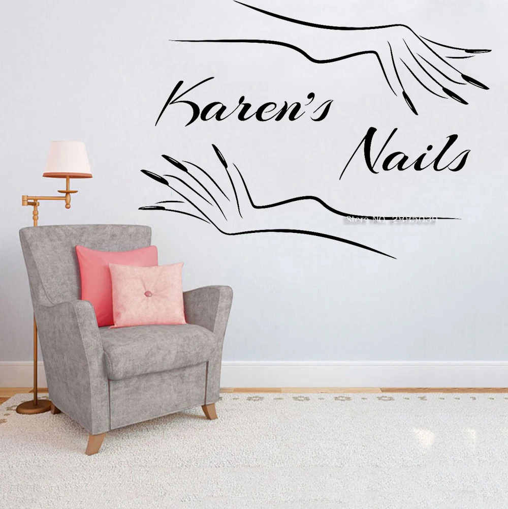 Custom Nails Shop Name Emblem Nail Salon Wall Stickers Waterproof Print Personalized Showcase Customze Text Vinyl Decals LC1188
Custom Nails Shop Name Emblem Nail Salon Wall Stickers Waterproof Print Personalized Showcase Customze Text Vinyl Decals LC1188