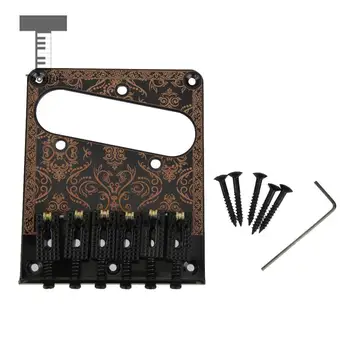 Tooyful Black 6 Saddle Guitar Pickup Bridge With 6 Vintage String Guides for Telecaster Tele TL Electric Guitar Parts
Tooyful Black 6 Saddle Guitar Pickup Bridge With 6 Vintage String Guides for Telecaster Tele TL Electric Guitar Parts
