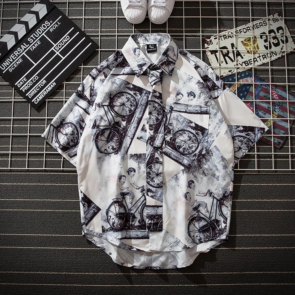 Summer Men Loose Shirt Long Sleeve Streetwear Casual Print Plus Size Hip Hop Tops Turn-down Collar Male Fashion Comfor shirts
Summer Men Loose Shirt Long Sleeve Streetwear Casual Print Plus Size Hip Hop Tops Turn-down Collar Male Fashion Comfor shirts