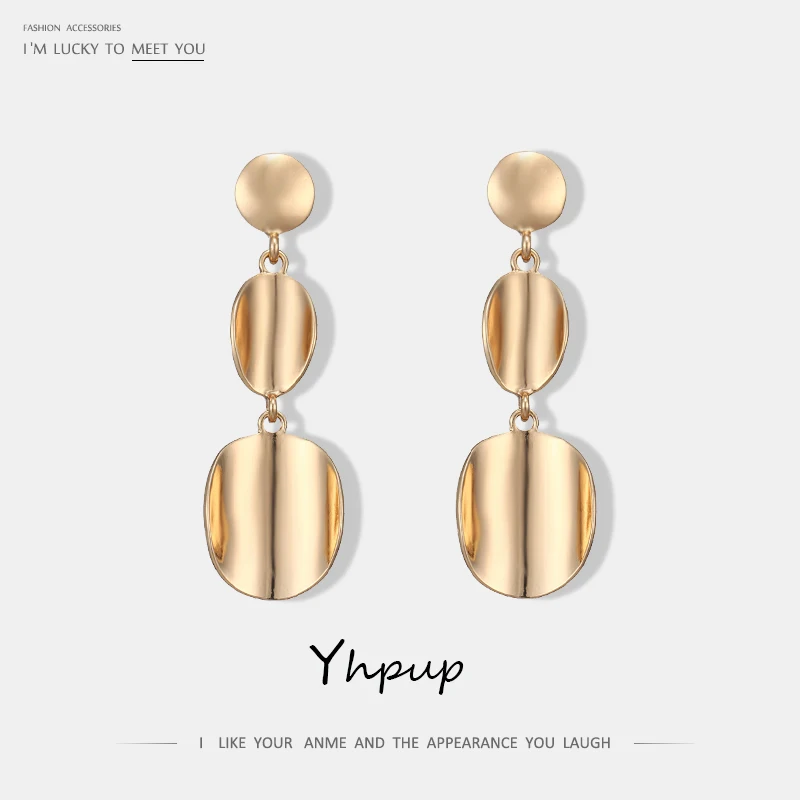 Yhpup Long Round Metal Dangle Earrings Women Zinc Alloy Golden Charm Party Simple Trendy Earrings
Yhpup Long Round Metal Dangle Earrings Women Zinc Alloy Golden Charm Party Simple Trendy Earrings