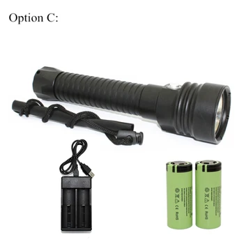 XHP70 Diving Flashlight 4000LM Underwater Torch Ultra Fire XHP70.2 LED Waterproof Lamp + 26650 Battery + USB Charger
XHP70 Diving Flashlight 4000LM Underwater Torch Ultra Fire XHP70.2 LED Waterproof Lamp + 26650 Battery + USB Charger
