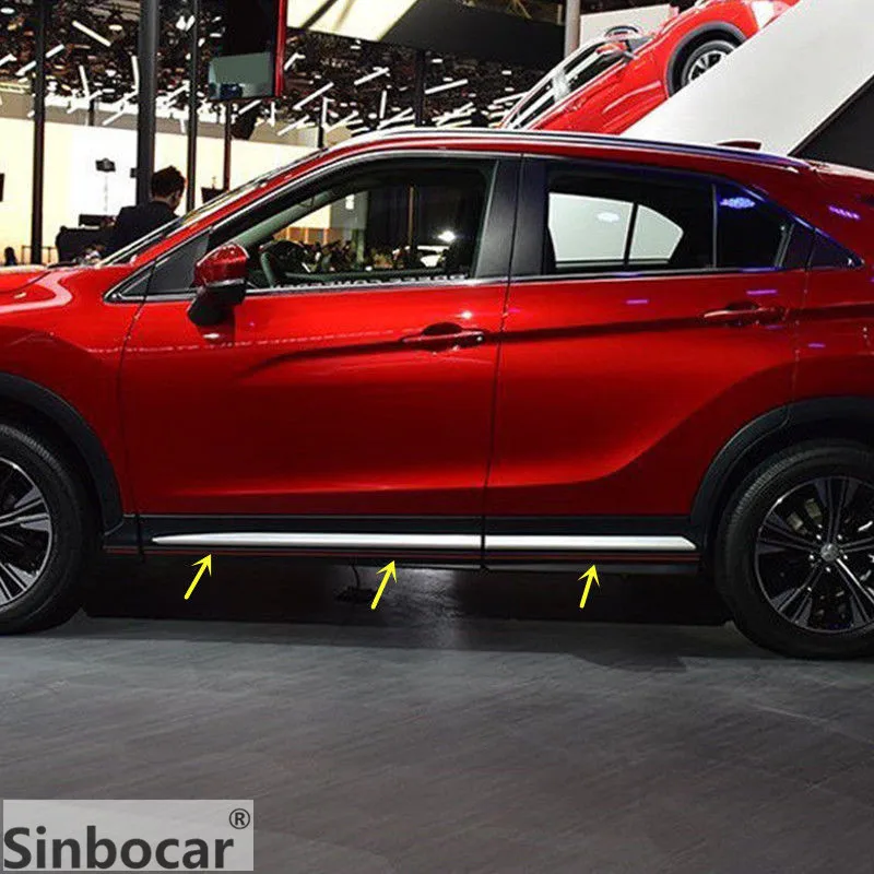 ABS матовая Боковая дверь Корпус нижняя крышка отделка 4 шт для Mitsubishi Eclipse Cross 2018