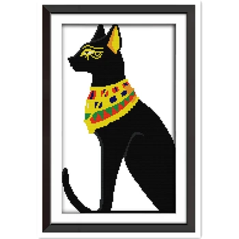A Black Cat With A Scarf. Home Decor Chinese Counted Cross Stitch Pattern Painting DMC Cross Stitch Fabric Embroidery Cross Set
A Black Cat With A Scarf. Home Decor Chinese Counted Cross Stitch Pattern Painting DMC Cross Stitch Fabric Embroidery Cross Set