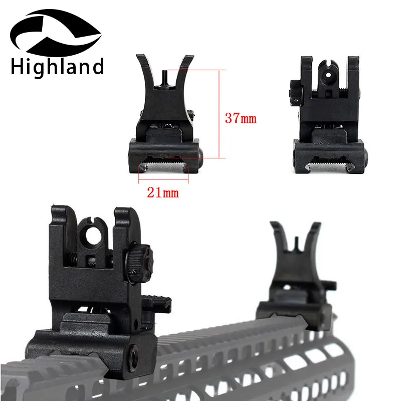 Hunting Folding Front and Rear Sights Polymer Flip Sight Black For 20mm Picatinny Rail Mount 
Hunting Folding Front and Rear Sights Polymer Flip Sight Black For 20mm Picatinny Rail Mount