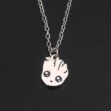 The Baby i am Groot choker Necklace Pendant Avengers Marvel Guardians of the Galaxy Movie Cosplay Anime Jewelry collier femme(China)