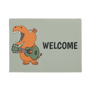 Fun Orange Hippo Playing Guitar Doormat Home Decoration Entry Non-slip Door Mat Rubber Washable Floor mat
Fun Orange Hippo Playing Guitar Doormat Home Decoration Entry Non-slip Door Mat Rubber Washable Floor mat