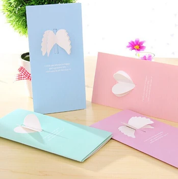 5pcs Creative DIY Custom Holiday Folding Greeting Card Colorful Heart & Wing Wish Cards
5pcs Creative DIY Custom Holiday Folding Greeting Card Colorful Heart & Wing Wish Cards