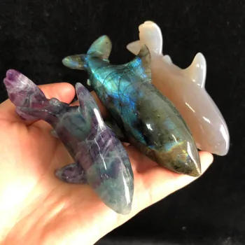 Free Shipping Natural Labradorite Agate Rainbow Fluorite Crystal Carving Reiki Shark Statues Gift FMX
Free Shipping Natural Labradorite Agate Rainbow Fluorite Crystal Carving Reiki Shark Statues Gift FMX