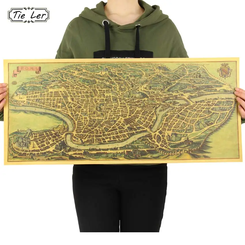 Ancient Old City Map Ancient Rome Poster Kraft Paper Home Decor Wall Sticker 72x32cm
Ancient Old City Map Ancient Rome Poster Kraft Paper Home Decor Wall Sticker 72x32cm