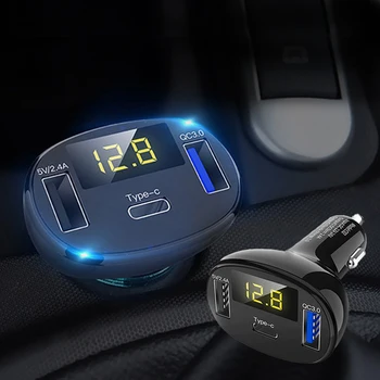 Car Dual USB Cigarette Lighter Type C QC 3.0 Charger 5V LED Display Adapter Splitter Auto Charge Socket Electronic Accessories
Car Dual USB Cigarette Lighter Type C QC 3.0 Charger 5V LED Display Adapter Splitter Auto Charge Socket Electronic Accessories