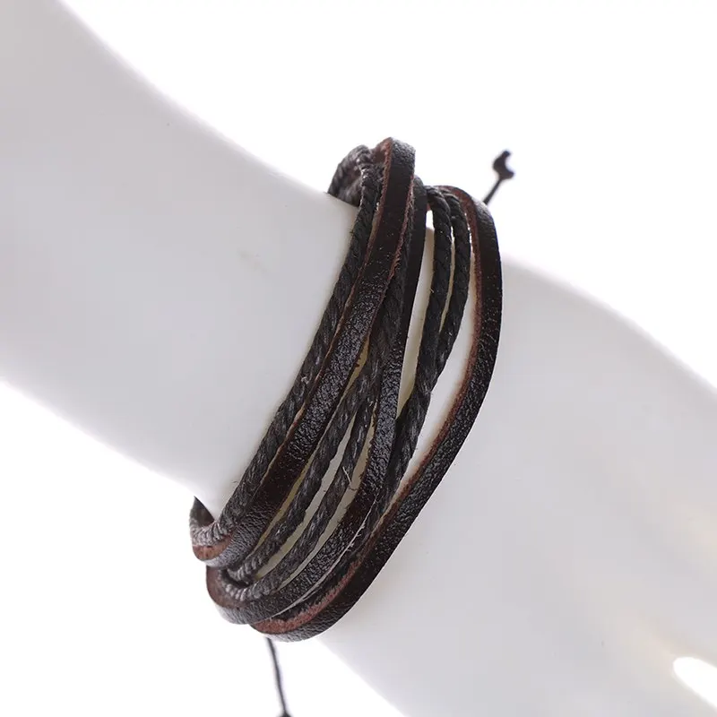 Monochrome Leather Bracelet Pure Hand-painted Leather Rope Bracelets Women And Men Bracelet With Braided Rope
Monochrome Leather Bracelet Pure Hand-painted Leather Rope Bracelets Women And Men Bracelet With Braided Rope