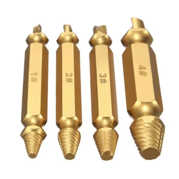 4pcs/setHSS Multifunction Titanium Plated High Speed Steel Double Head Breakage Screw Extractor Remove Broken Bolt Tool Quickly
4pcs/setHSS Multifunction Titanium Plated High Speed Steel Double Head Breakage Screw Extractor Remove Broken Bolt Tool Quickly