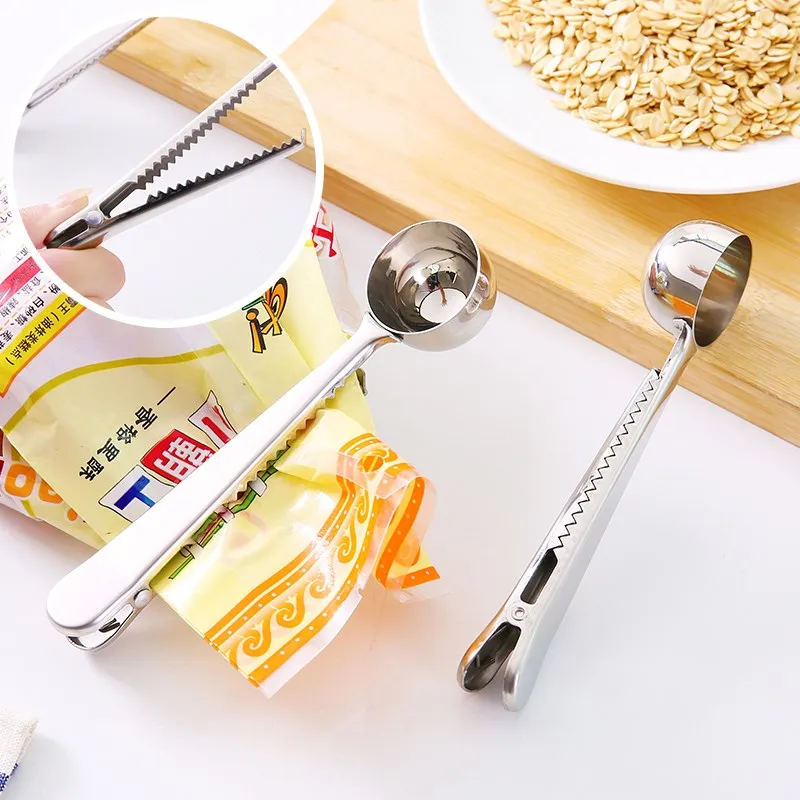 CTREE Multi-Function Coffee Spoon With Sealing Clip 2 in 1 Clip Milk Powder Ice Cream Scoop Stainles Steel Measuring Spoon C1209
CTREE Multi-Function Coffee Spoon With Sealing Clip 2 in 1 Clip Milk Powder Ice Cream Scoop Stainles Steel Measuring Spoon C1209