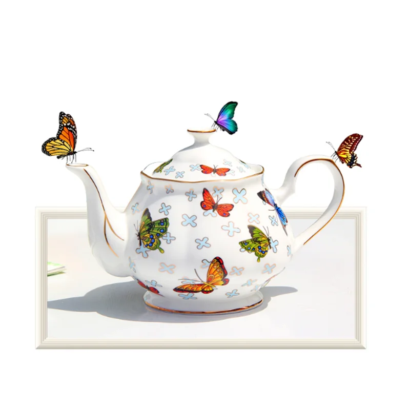 850ml Pastoral Style Coffee Pot Ceramic Porcelain Hand Painted Butterfly Pattern Hand Grip Pot Drinkware Water Kettles for Gift
850ml Pastoral Style Coffee Pot Ceramic Porcelain Hand Painted Butterfly Pattern Hand Grip Pot Drinkware Water Kettles for Gift