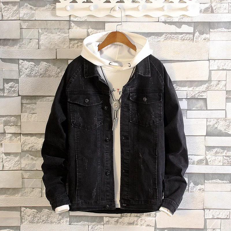 Spring hollow men's handsome jeans jacket Korean version clothes spring, autumn and winter fashion new style of men's jacket
Spring hollow men's handsome jeans jacket Korean version clothes spring, autumn and winter fashion new style of men's jacket