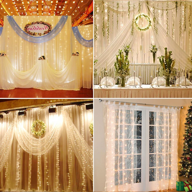 3Mx3M 300 LED Copper Wire String Lights Christmas xmas Fairy Lights Outdoor Home For Wedding/Party/Curtain/Garden Decoration
3Mx3M 300 LED Copper Wire String Lights Christmas xmas Fairy Lights Outdoor Home For Wedding/Party/Curtain/Garden Decoration