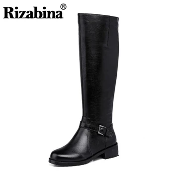 RIZABINA Size 34-43 Women Knee Boots Genuine Leather Shoes Round Toe Zipper Metal Buckle Long Boots Women Shoes Footwear
RIZABINA Size 34-43 Women Knee Boots Genuine Leather Shoes Round Toe Zipper Metal Buckle Long Boots Women Shoes Footwear