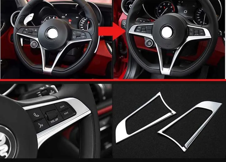 For Alfa Romeo Stelvio 2017 2018 Car Accessories ABS Chrome Matte Steering Wheel Panel Cover Bezel Trim
For Alfa Romeo Stelvio 2017 2018 Car Accessories ABS Chrome Matte Steering Wheel Panel Cover Bezel Trim