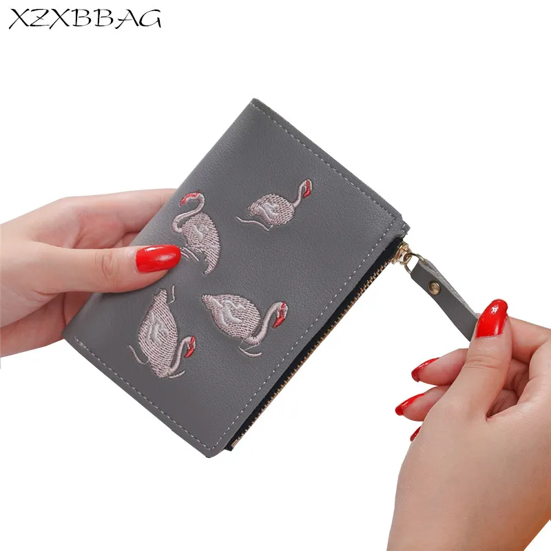 XZXBBAG Cute Flamingo Embroidery Women Short Wallet PU Leather Coin Purse Card Holders Female Zipper Hasp Small Wallet Money Bag
XZXBBAG Cute Flamingo Embroidery Women Short Wallet PU Leather Coin Purse Card Holders Female Zipper Hasp Small Wallet Money Bag