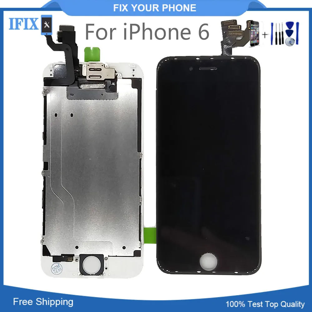 For iPhone 6 LCD display touch screen digitizer with front camera, Earspeaker, proximity sensor, LCD metal back plate and gifts
For iPhone 6 LCD display touch screen digitizer with front camera, Earspeaker, proximity sensor, LCD metal back plate and gifts