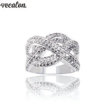 Vecalon Fashion infinity Ring 925 Sterling Silver 5A Zircon Cz Stone Engagement Wedding Band rings for women men Finger Jewelry
Vecalon Fashion infinity Ring 925 Sterling Silver 5A Zircon Cz Stone Engagement Wedding Band rings for women men Finger Jewelry
