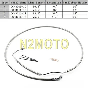 For Harley Touring 2009-2013 10"-16" APE Hanger Handlebar Brake Cable Kit Brake Line Extension Wiring Harness +6" +8" +10"
For Harley Touring 2009-2013 10"-16" APE Hanger Handlebar Brake Cable Kit Brake Line Extension Wiring Harness +6" +8" +10"