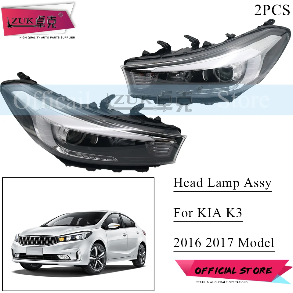 ZUK 1PAIR Front Headlight Headlamp Head Light Lamp Assy Day Time Running Light For KIA FORTE K3 CERATO 2016 2017 With LED
ZUK 1PAIR Front Headlight Headlamp Head Light Lamp Assy Day Time Running Light For KIA FORTE K3 CERATO 2016 2017 With LED