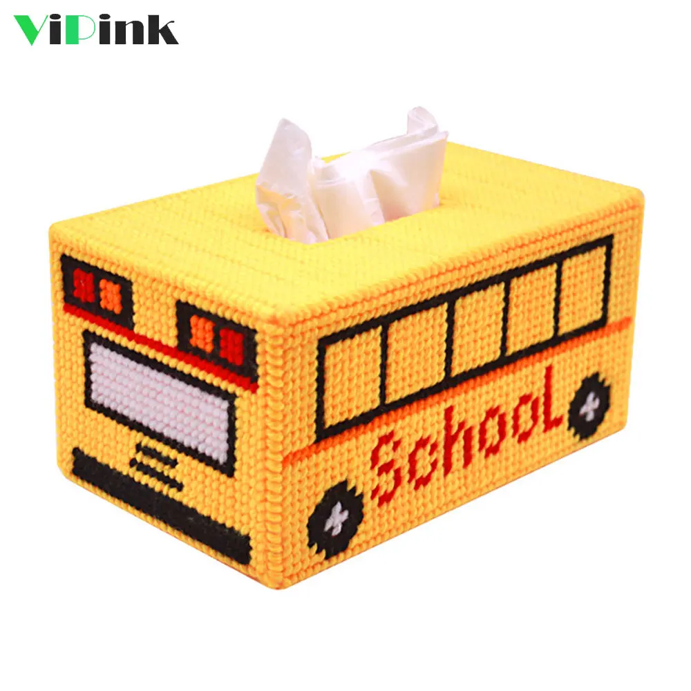Cute School Bus Cross Stitch DIY Tissue Box Cover Napkin Holder Tissue Organizer Case Home Storage Organization Tissue Boxes
Cute School Bus Cross Stitch DIY Tissue Box Cover Napkin Holder Tissue Organizer Case Home Storage Organization Tissue Boxes