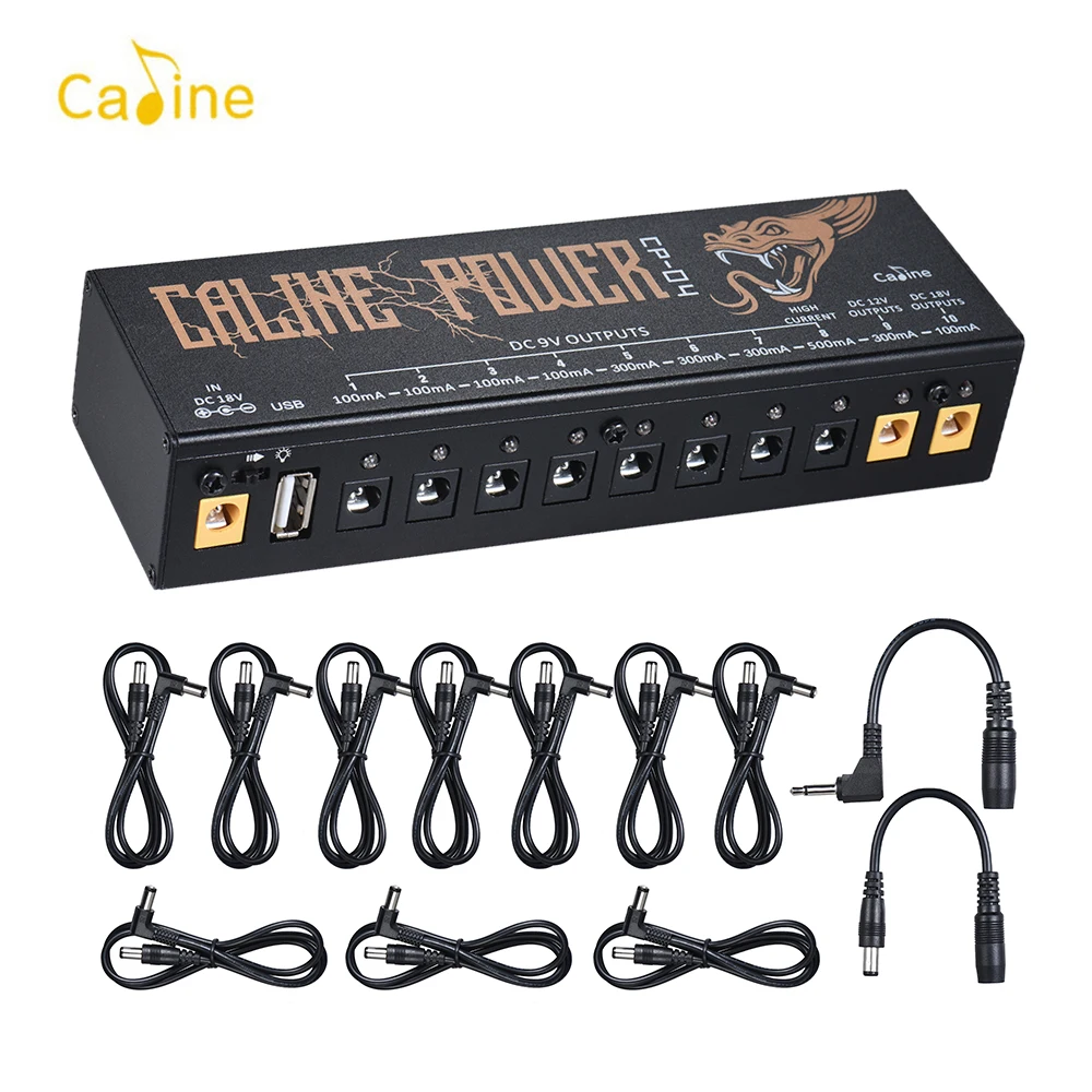 Caline CP-04 Guitar Effect Power Supply Station Distributor 10 Isolated DC Outputs for 9V/ 12V/ 18V Guitar Effect with USB Port
Caline CP-04 Guitar Effect Power Supply Station Distributor 10 Isolated DC Outputs for 9V/ 12V/ 18V Guitar Effect with USB Port