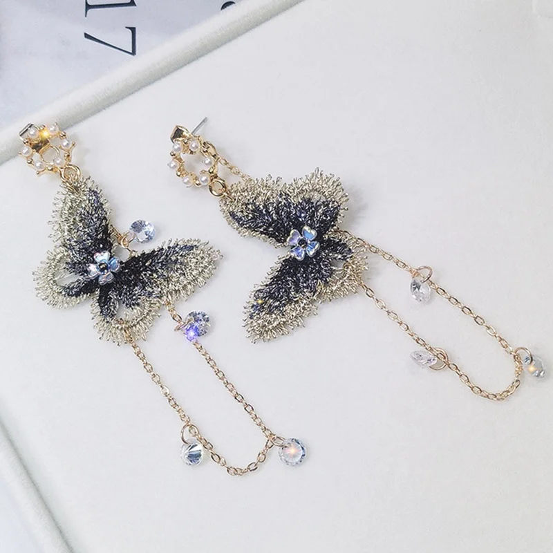 New Luxury Full Rhinestone Butterfly Long Crystal Pearl Pendant Tassel Drop Earrings For Women Statement Jewelry Gift
New Luxury Full Rhinestone Butterfly Long Crystal Pearl Pendant Tassel Drop Earrings For Women Statement Jewelry Gift