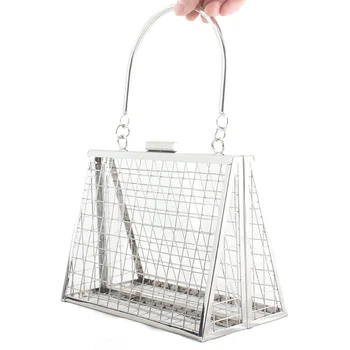 Women Metal Hollow Handbag Gold Clutch Evening Bag For Ladies Banquet Party Bags Wedding Cage Bag Geometric Tote Clutch Bags
Women Metal Hollow Handbag Gold Clutch Evening Bag For Ladies Banquet Party Bags Wedding Cage Bag Geometric Tote Clutch Bags