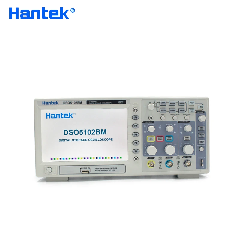 Hantek DSO5102BM Oscilloscope Digital 2 Channels Handheld LCD Osciloscopio 100Mhz Bandwidth USB Oscilloscopes 2M Record Length 
Hantek DSO5102BM Oscilloscope Digital 2 Channels Handheld LCD Osciloscopio 100Mhz Bandwidth USB Oscilloscopes 2M Record Length