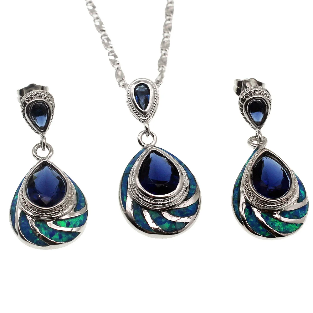 Hermosa Fire Australian Opal Jewelry Set Silver Color Earrings Pendant Necklace Set Modern Beauty Women Gift
Hermosa Fire Australian Opal Jewelry Set Silver Color Earrings Pendant Necklace Set Modern Beauty Women Gift