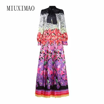 Custom Plus Size Dress 2018 New Arrival O-Neck Full Sleeve Bow Patchwork Flower Print Elegant Ankle-Length Long Dress Women
Custom Plus Size Dress 2018 New Arrival O-Neck Full Sleeve Bow Patchwork Flower Print Elegant Ankle-Length Long Dress Women