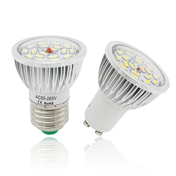 Super Bright GU10 E27 LED Bulb Aluminum 6W 18LEDs SMD5730 Lamp COB Spotlight Warm/Cold White Light Lampadas AC85-265V
Super Bright GU10 E27 LED Bulb Aluminum 6W 18LEDs SMD5730 Lamp COB Spotlight Warm/Cold White Light Lampadas AC85-265V