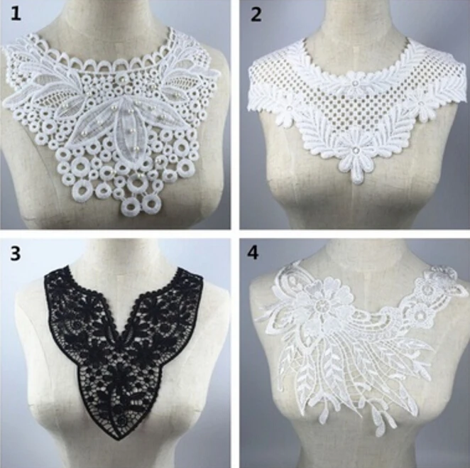 4 Style Lace Embroidered Floral Neckline Neck Collar Patches Clothes Sewing Applique
4 Style Lace Embroidered Floral Neckline Neck Collar Patches Clothes Sewing Applique