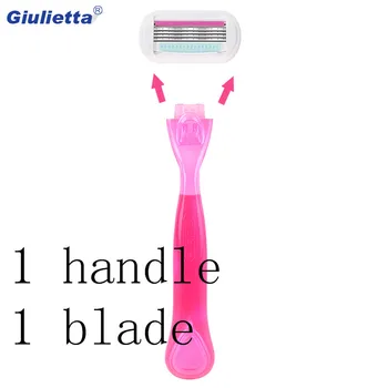 New Giulietta 1 Razor Handle 1 Blades Manual Shaving Women Razors Blade Shaving Hair Safety Beauty Lady Razor Replace Head
New Giulietta 1 Razor Handle 1 Blades Manual Shaving Women Razors Blade Shaving Hair Safety Beauty Lady Razor Replace Head