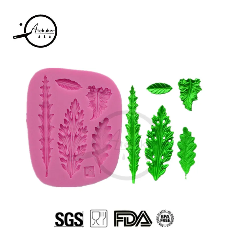 8.7*10.5*0.8cm leaves shapes silicone sugar craft paste tools fondant cake decorating baking accessories
8.7*10.5*0.8cm leaves shapes silicone sugar craft paste tools fondant cake decorating baking accessories