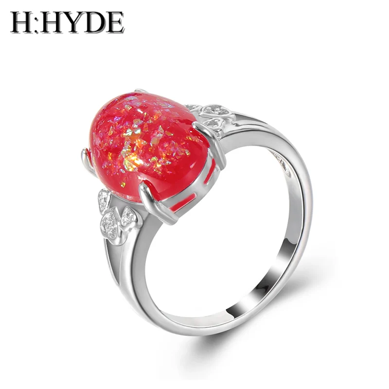 H:HYDE Fashion Ring For Women Red Blue Oval Stone Cubic Zirconia Sliver Color Rings Fashion Jewelry Party Gift Wholesale
H:HYDE Fashion Ring For Women Red Blue Oval Stone Cubic Zirconia Sliver Color Rings Fashion Jewelry Party Gift Wholesale