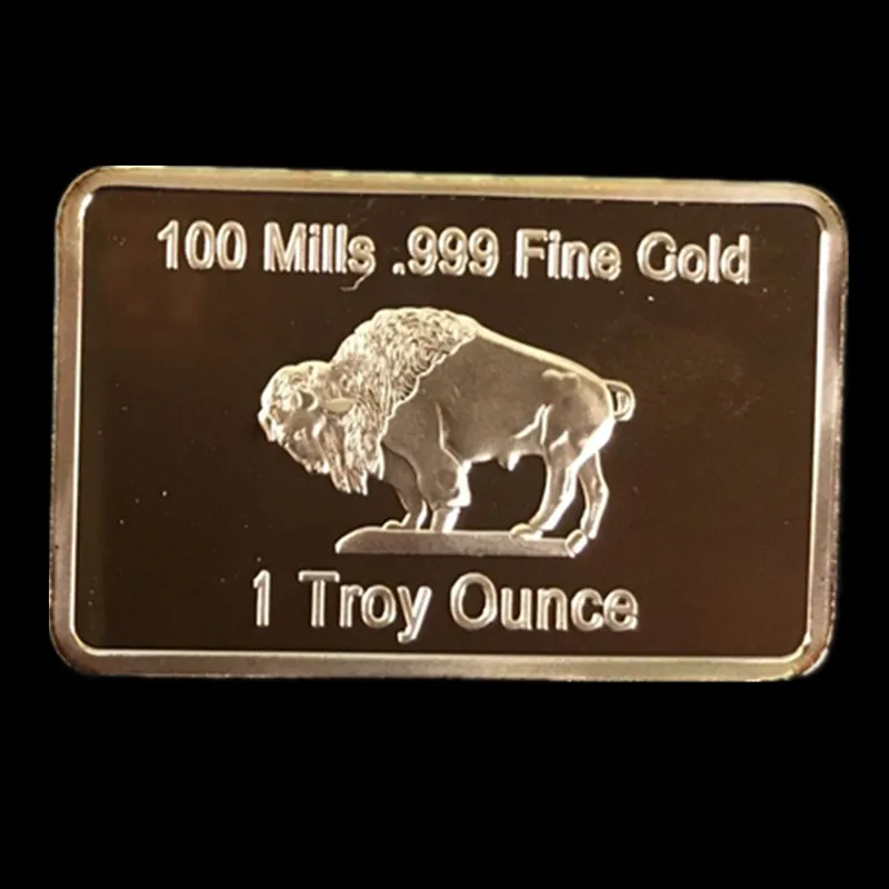 2 Pcs The American Buffalo wide life animal coins 24K real gold plated 50 mm x 28 mm ingot souvenir badge decoration coin
2 Pcs The American Buffalo wide life animal coins 24K real gold plated 50 mm x 28 mm ingot souvenir badge decoration coin