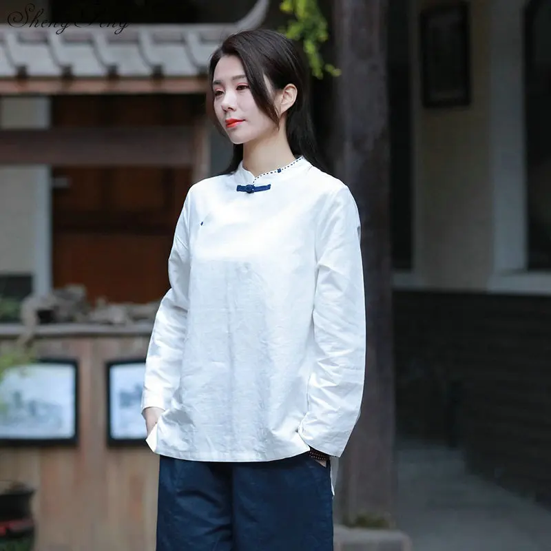 Traditional chinese shirt 2019 Chinese Style Cotton Linen Top Retro Folk Tea Clothing Zen Blouses white green red Q764
Traditional chinese shirt 2019 Chinese Style Cotton Linen Top Retro Folk Tea Clothing Zen Blouses white green red Q764
