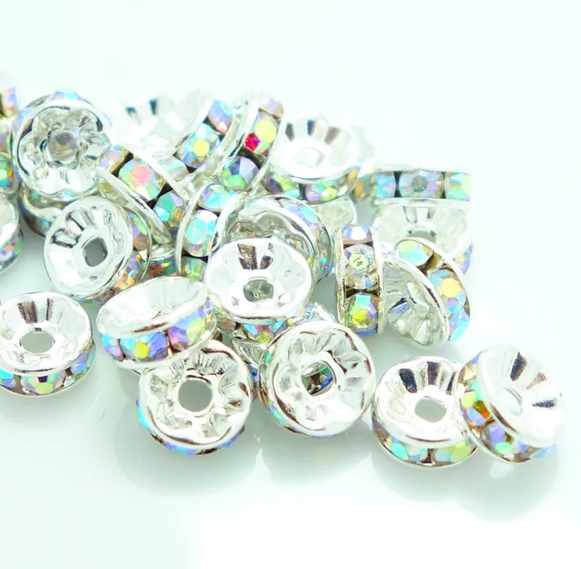 Wholesale 100pcs clearAB Czech Crystal Rhinestone Rondelle Spacer beads jewelry DIY 4mm5mm6mm7mm8mm10mm12mm
Wholesale 100pcs clearAB Czech Crystal Rhinestone Rondelle Spacer beads jewelry DIY 4mm5mm6mm7mm8mm10mm12mm