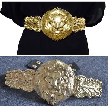 Golden lion Waist Belts Fashion Women's Metal Wide Waistband Female Luxury Brand Designer Ladies Elastic Belt For Dress
Golden lion Waist Belts Fashion Women's Metal Wide Waistband Female Luxury Brand Designer Ladies Elastic Belt For Dress