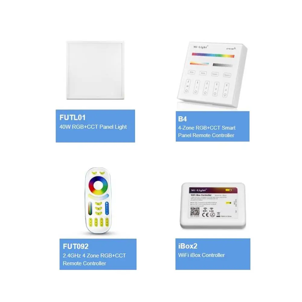 Milight FUTL01 40W RGB+CCT led Panel Light Lamp 2.4G RF Wireless remote control Smartphone APP control Fast shipping
Milight FUTL01 40W RGB+CCT led Panel Light Lamp 2.4G RF Wireless remote control Smartphone APP control Fast shipping
