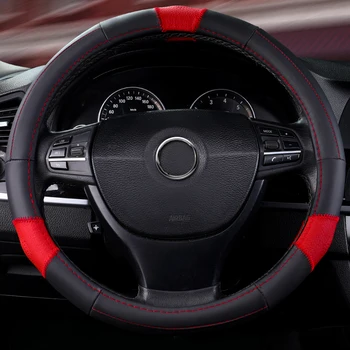 KKYSYELVA D Shape Steering-Wheel Black Auto Car Steering Wheel Cover Leather 38CM wheel cover Interior accessories
KKYSYELVA D Shape Steering-Wheel Black Auto Car Steering Wheel Cover Leather 38CM wheel cover Interior accessories