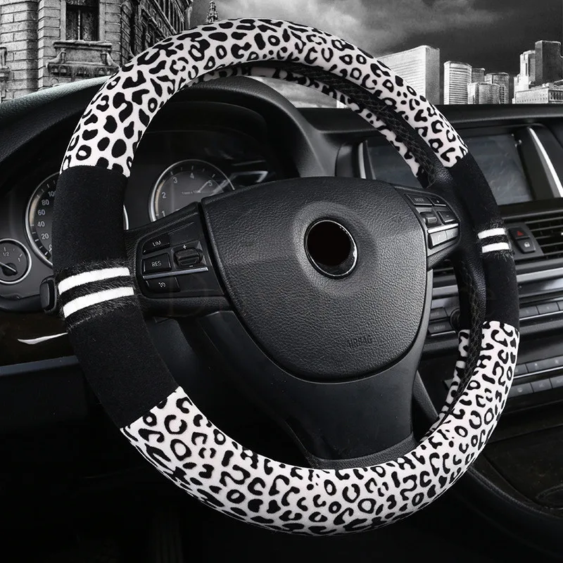 Steering Wheel Cover Leopard Plush Warm Fashion Universal Size 38cm Sport Auto Steering Accessories For BMW Peugeot mazda 3 etc.
Steering Wheel Cover Leopard Plush Warm Fashion Universal Size 38cm Sport Auto Steering Accessories For BMW Peugeot mazda 3 etc.