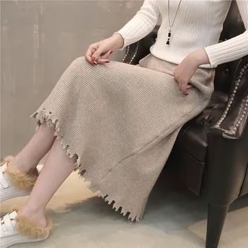 59 (zhong 4 row 1) qiu dong the a-line skirt long knitting women in skirts F2231
59 (zhong 4 row 1) qiu dong the a-line skirt long knitting women in skirts F2231