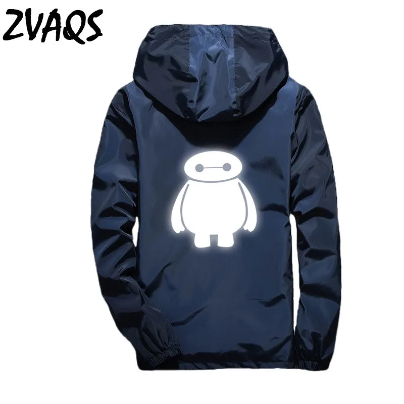 Casual Plus Size Hooded Jacket Men Spring Autumn Thin Waterproof Windbreaker Reflective Jackets Coats Cartoon Print Baymax XT068
Casual Plus Size Hooded Jacket Men Spring Autumn Thin Waterproof Windbreaker Reflective Jackets Coats Cartoon Print Baymax XT068